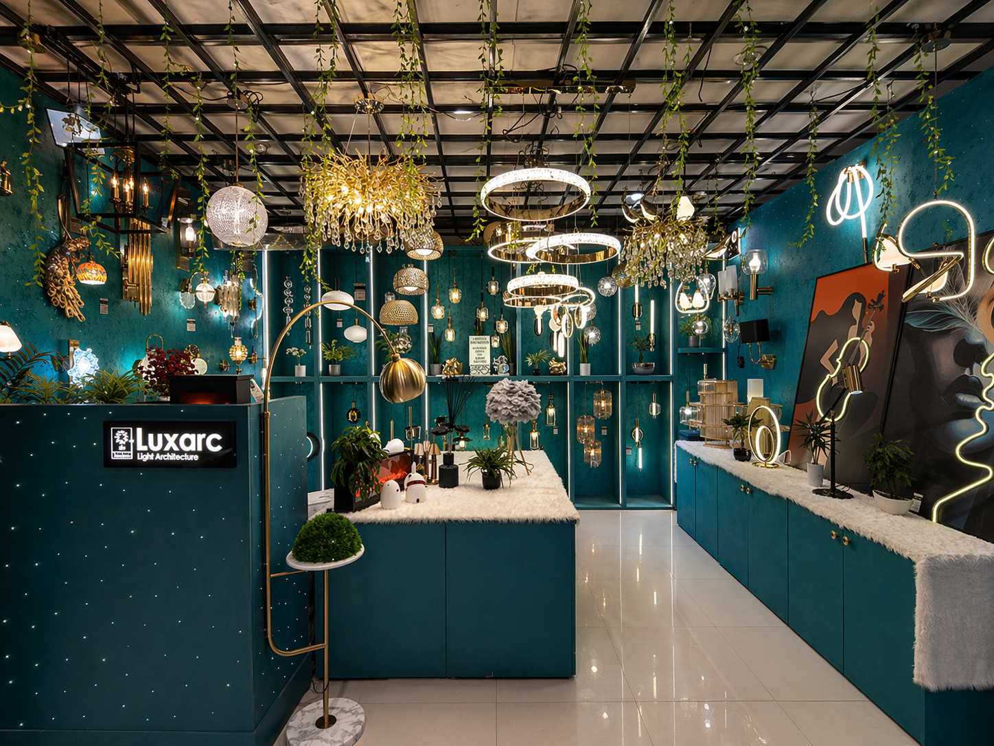 Luxarc showroom lighting display